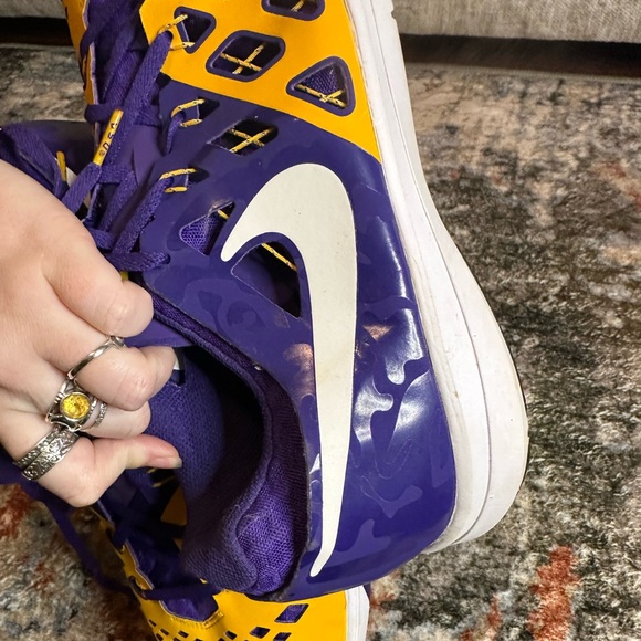 Nike Men’s Train Speed 4 Purple and Gold LSU Tigers Running Sneakers Size 13 - Picture 10 of 10